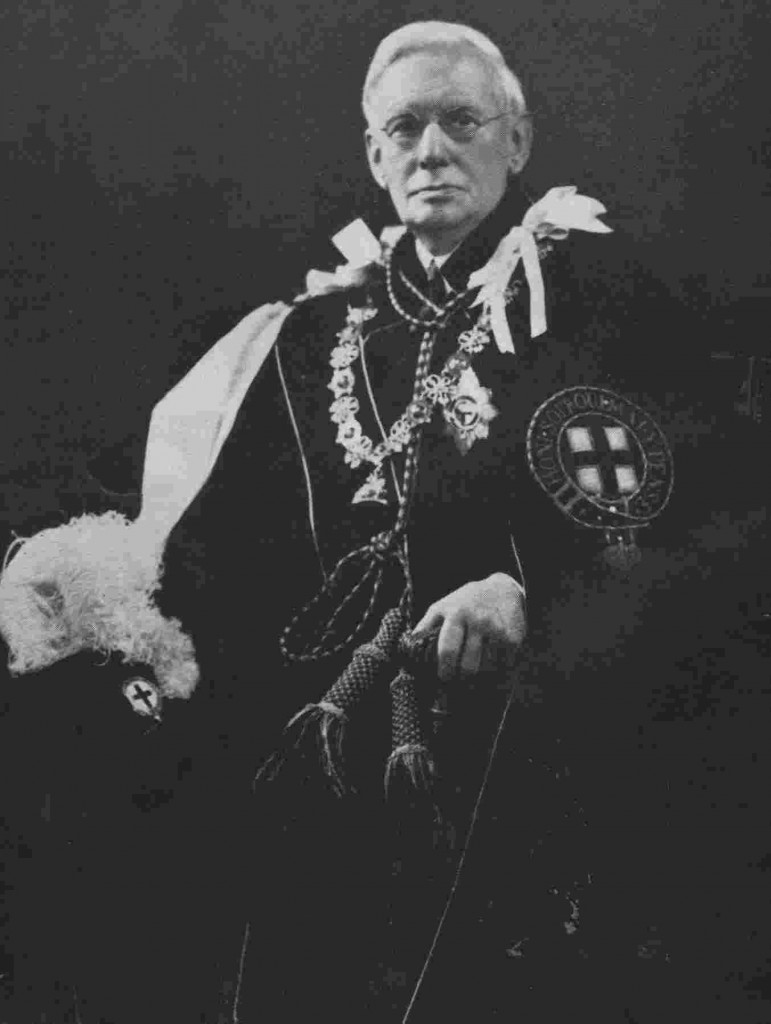 Viscount Addison in the robes of the Order of the Garter