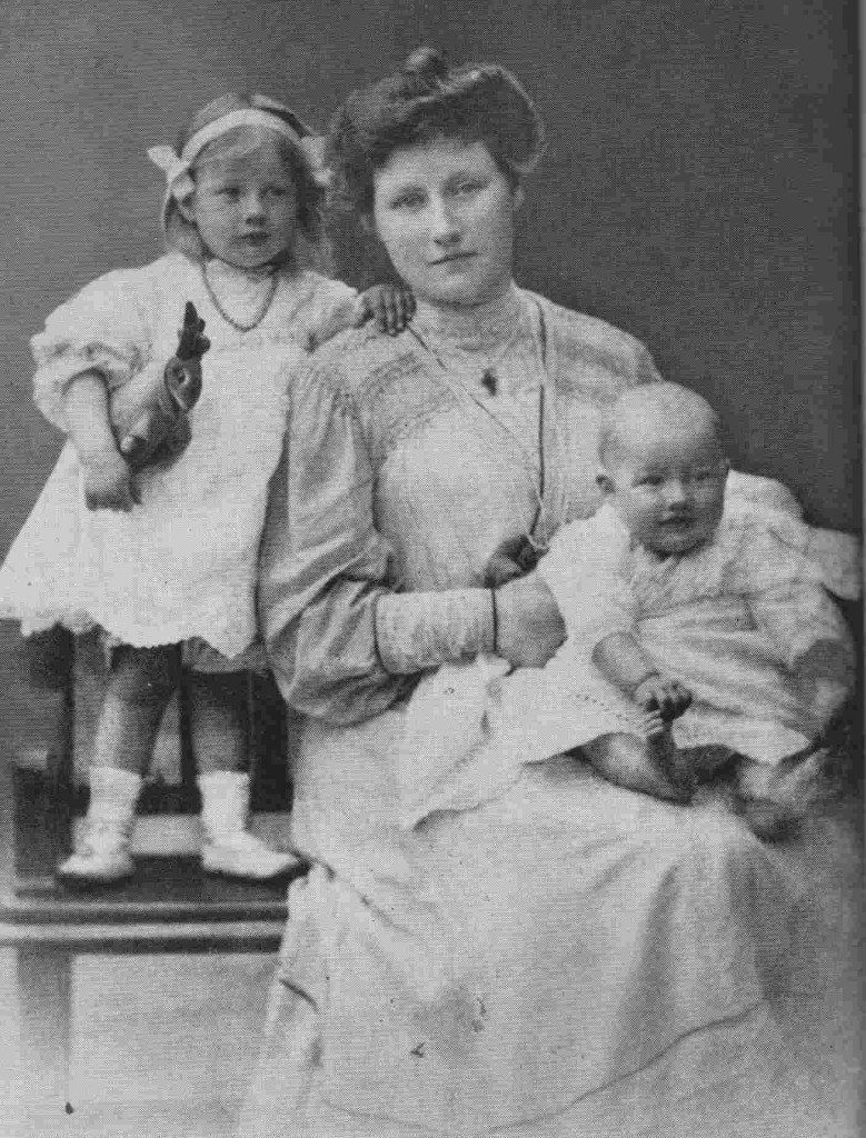 Isobel Addison with her children Kate and Christopher