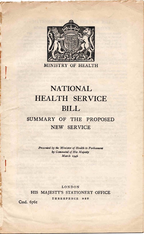 NHS Bill 1946 title page