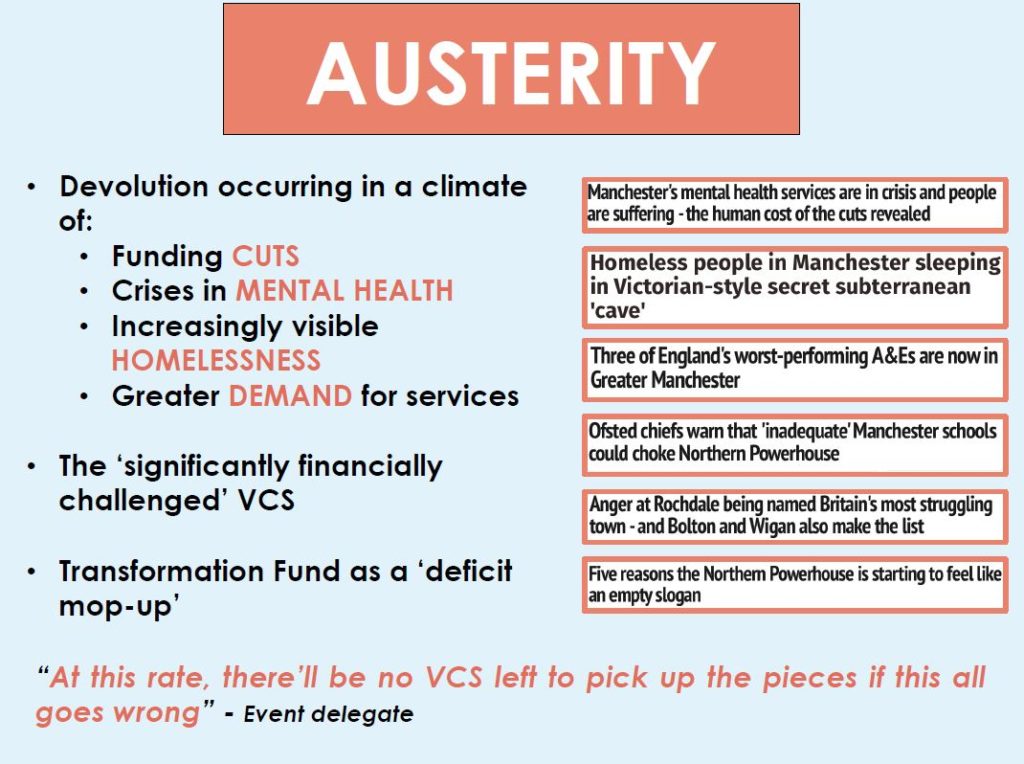 Austerity and the voluntary sector