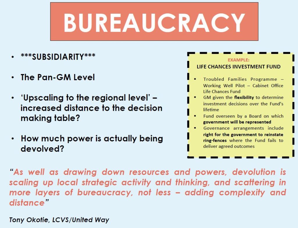 Bureaucracy and devolution