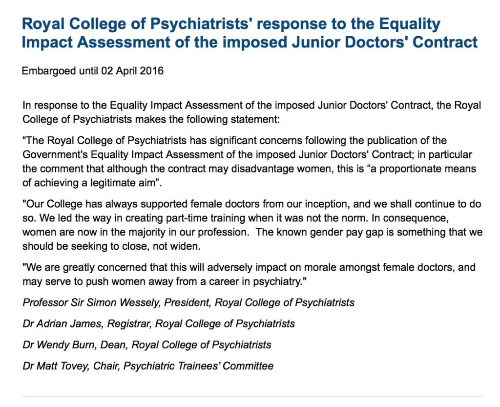 RCPsych response