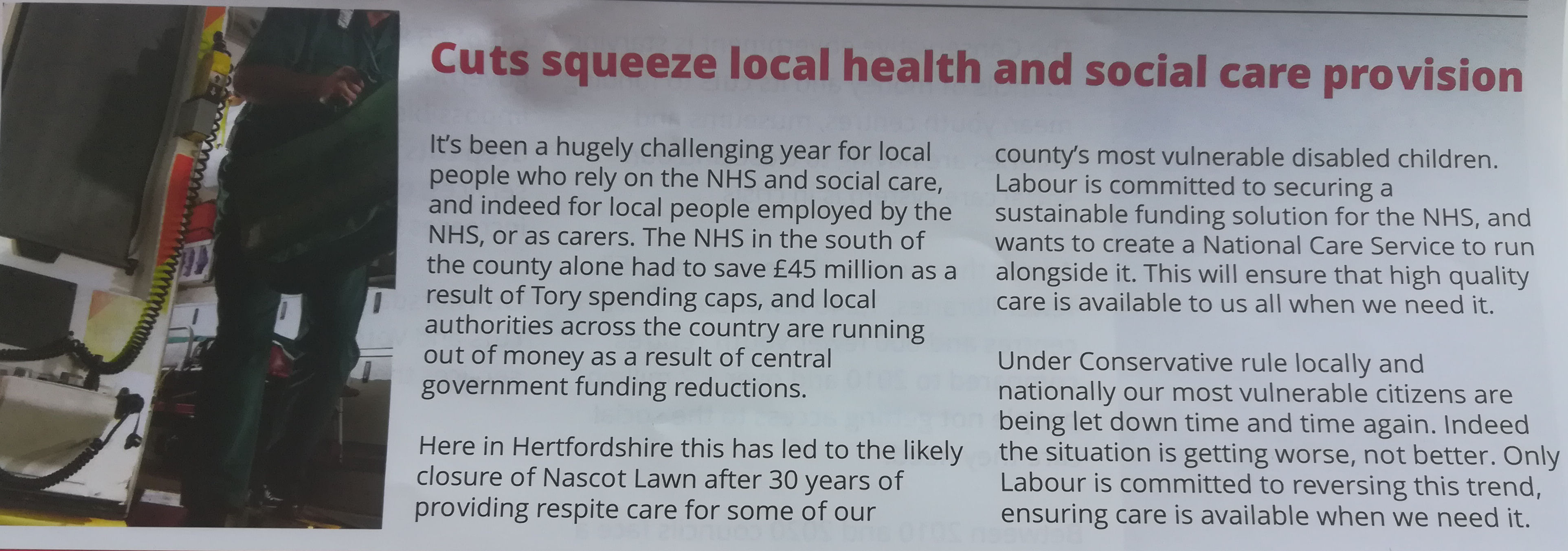 Hertfordshire leaflet